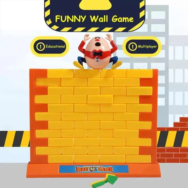 لعبة دمبتي الجدار الإبداعية مضحكة ، أدوات . Funny Creative Wall Dumpty Game