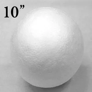 10" Wholesale White Styrofoam Filler Foam Beads Balls DIY Crafts Decoration - 2 pcs