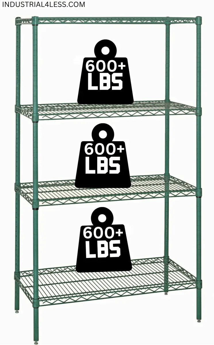 1430G | 14" x 30" Green Epoxy Shelving Unit