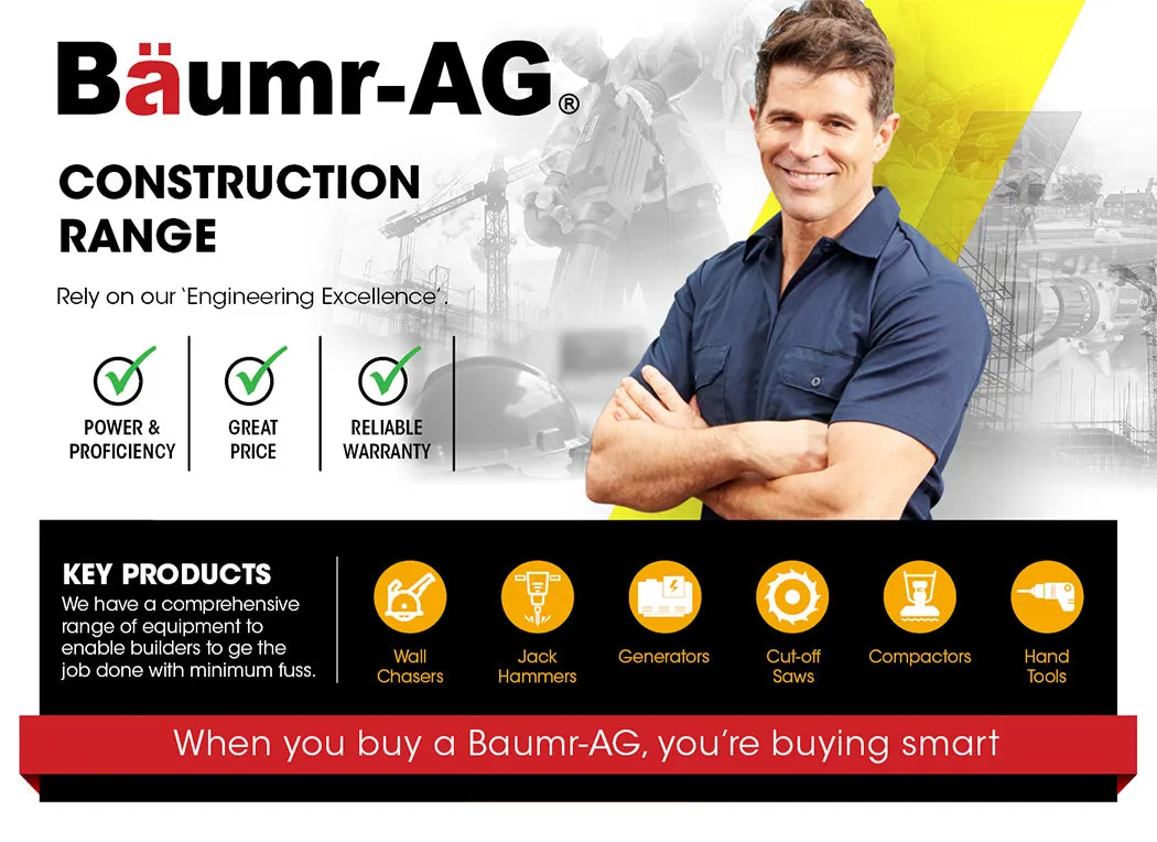 2400W Electric Concrete Saw | 355mm | Demolition Cutter Wet Dry Demo Tool | Circular Cutting | BAUMR-AG