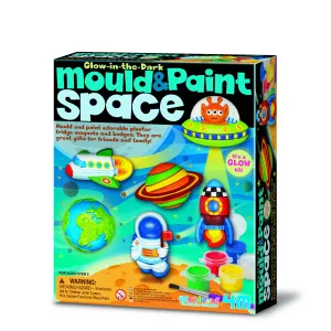 4M Glow-in-The-Dark Mould & Paint Space Figures