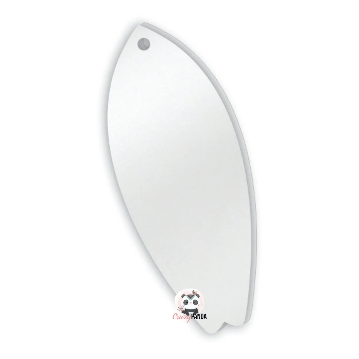 Acrylic Blank Clear Surf Board 75x30x3mm