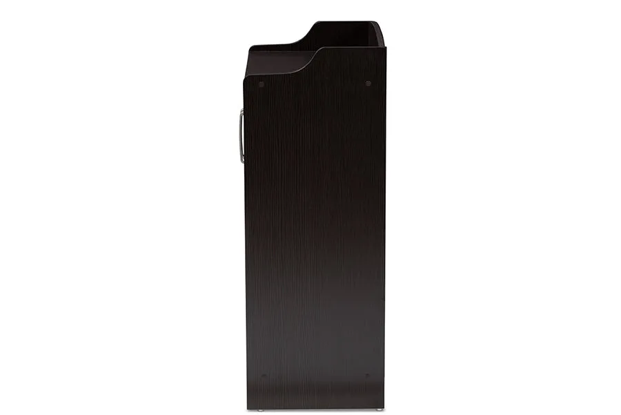 Adalwin Wenge Brown Finished Shoe Cabinet