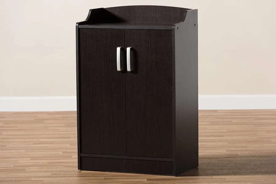 Adalwin Wenge Brown Finished Shoe Cabinet