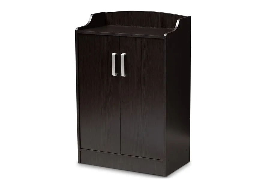 Adalwin Wenge Brown Finished Shoe Cabinet