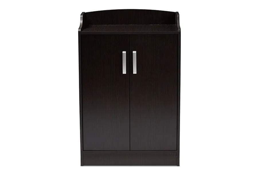 Adalwin Wenge Brown Finished Shoe Cabinet