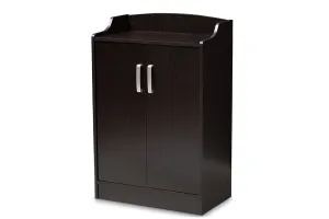 Adalwin Wenge Brown Finished Shoe Cabinet