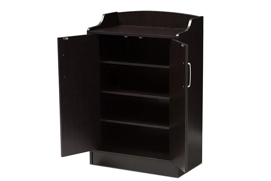 Adalwin Wenge Brown Finished Shoe Cabinet