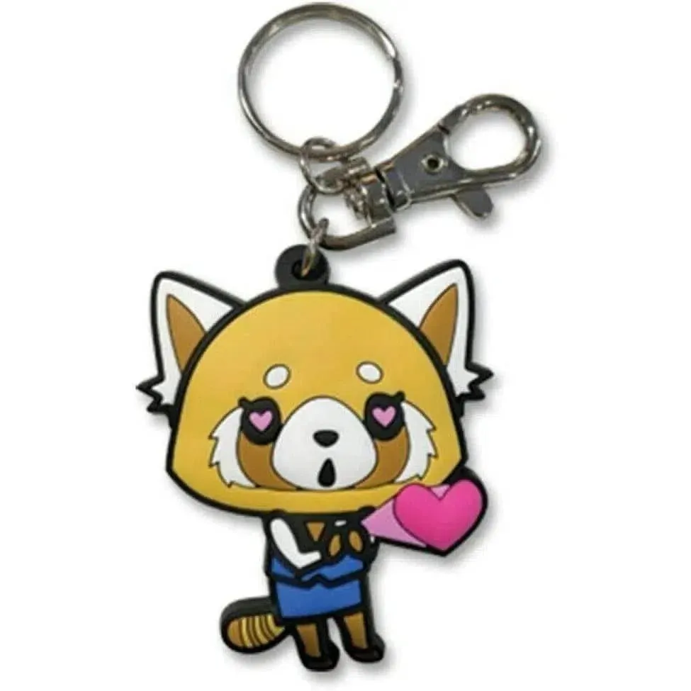 Aggretsuko - Retsuko in Love Keychain - Great Eastern - PVC