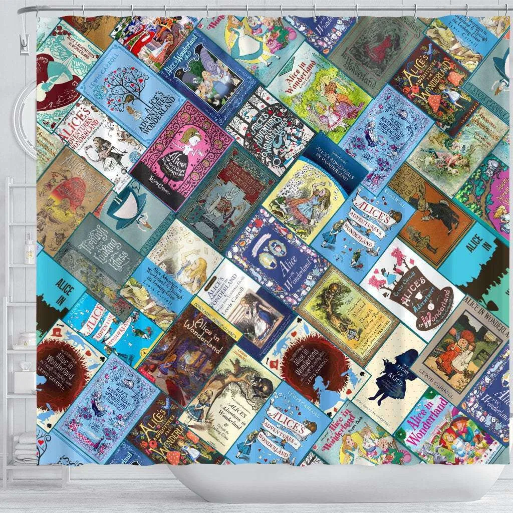Alice In Wonderland Book Cover Curtain