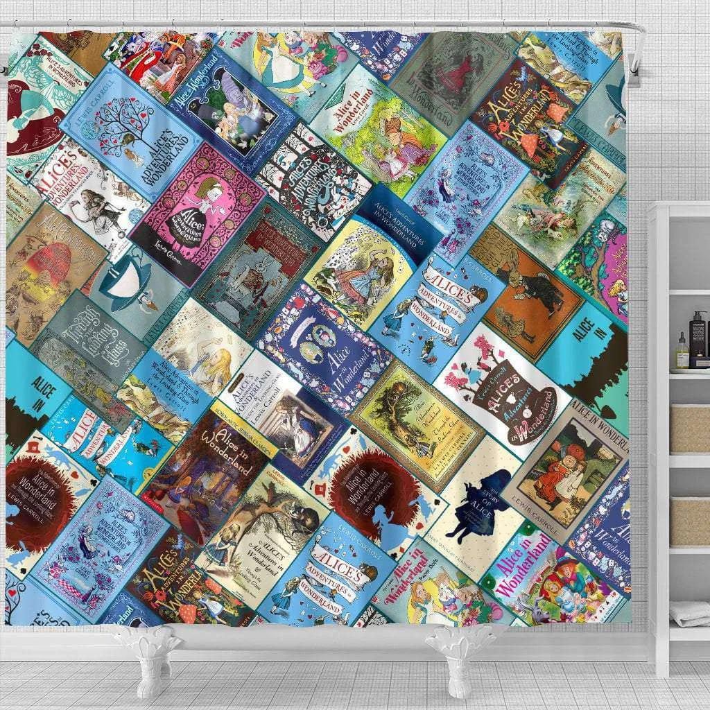 Alice In Wonderland Book Cover Curtain