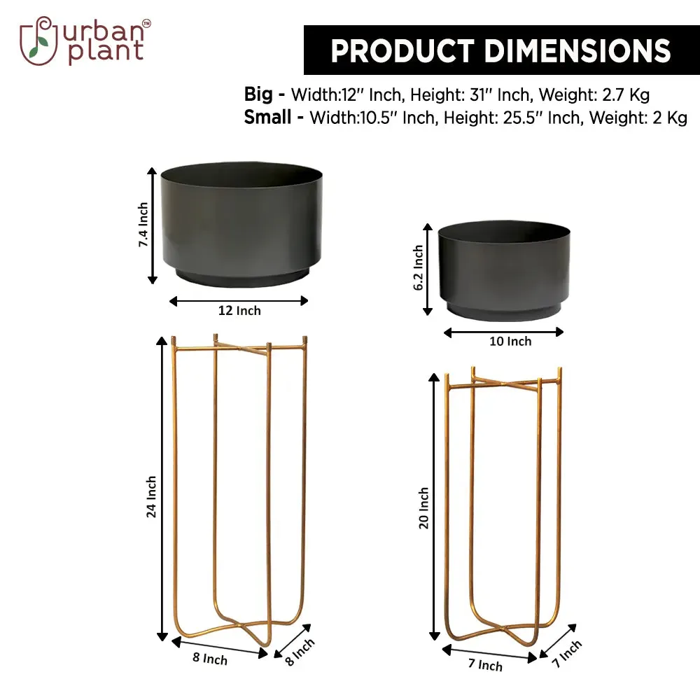 Ambience Planters with Stand - (Set of 2)