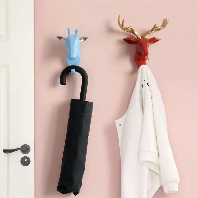 Animals Head Hooks For Wall (4 Pcs Set)