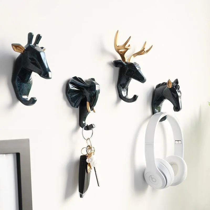 Animals Head Hooks For Wall (4 Pcs Set)