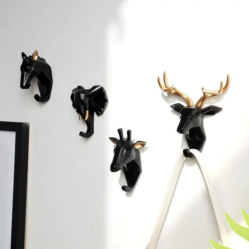 Animals Head Hooks For Wall (4 Pcs Set)