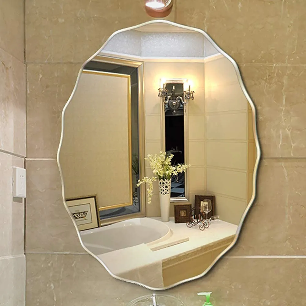 ARYAANSH New Oval Beveled Wall Mirror | Glass Oval Bevelled Wall Mount Mirror Decorative Mirror