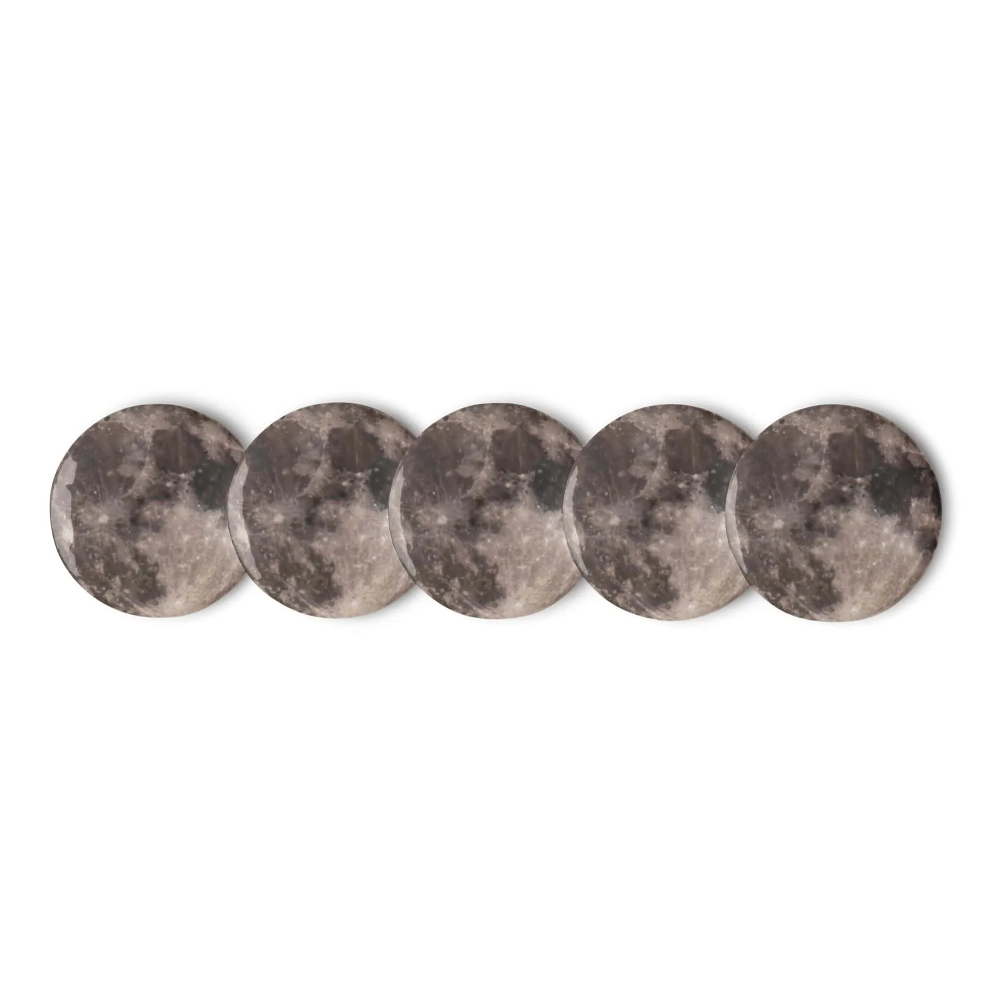 “Blue Moon Supermoon” Full Moon Pins/Buttons (Set of 5)