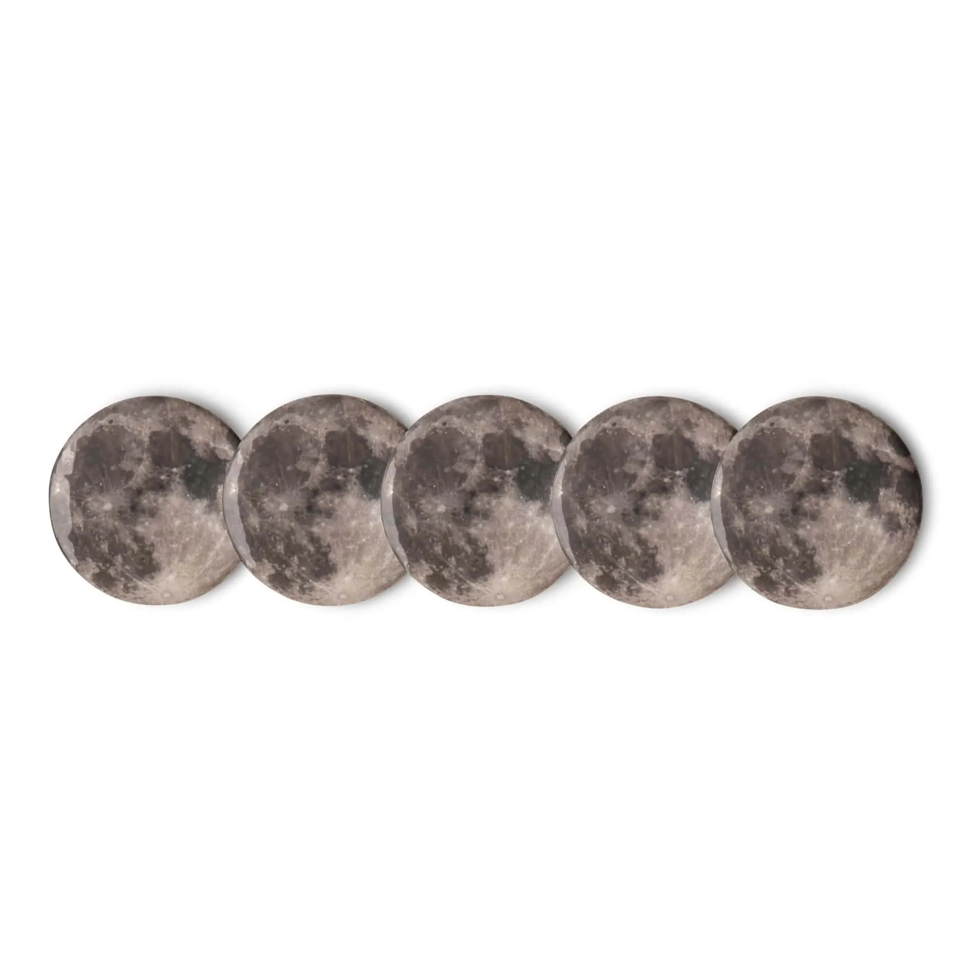 “Blue Moon Supermoon” Full Moon Pins/Buttons (Set of 5)