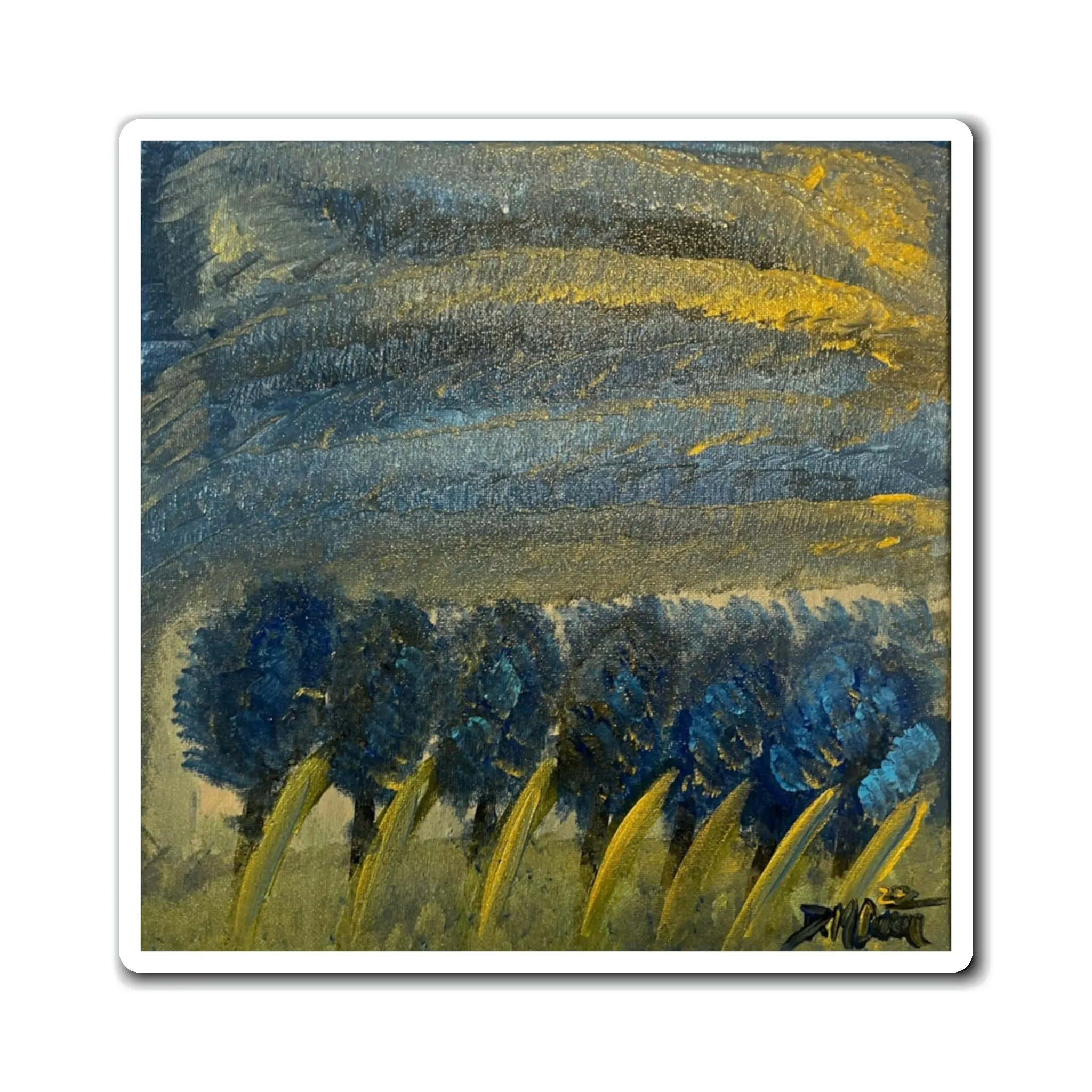Bluebonnets in the Storm” Magnets