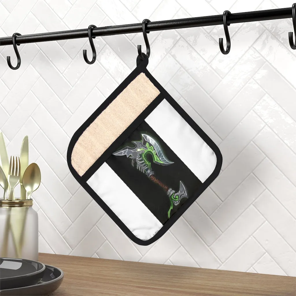 Bone Crusher Scythe Pot Holder with Pocket