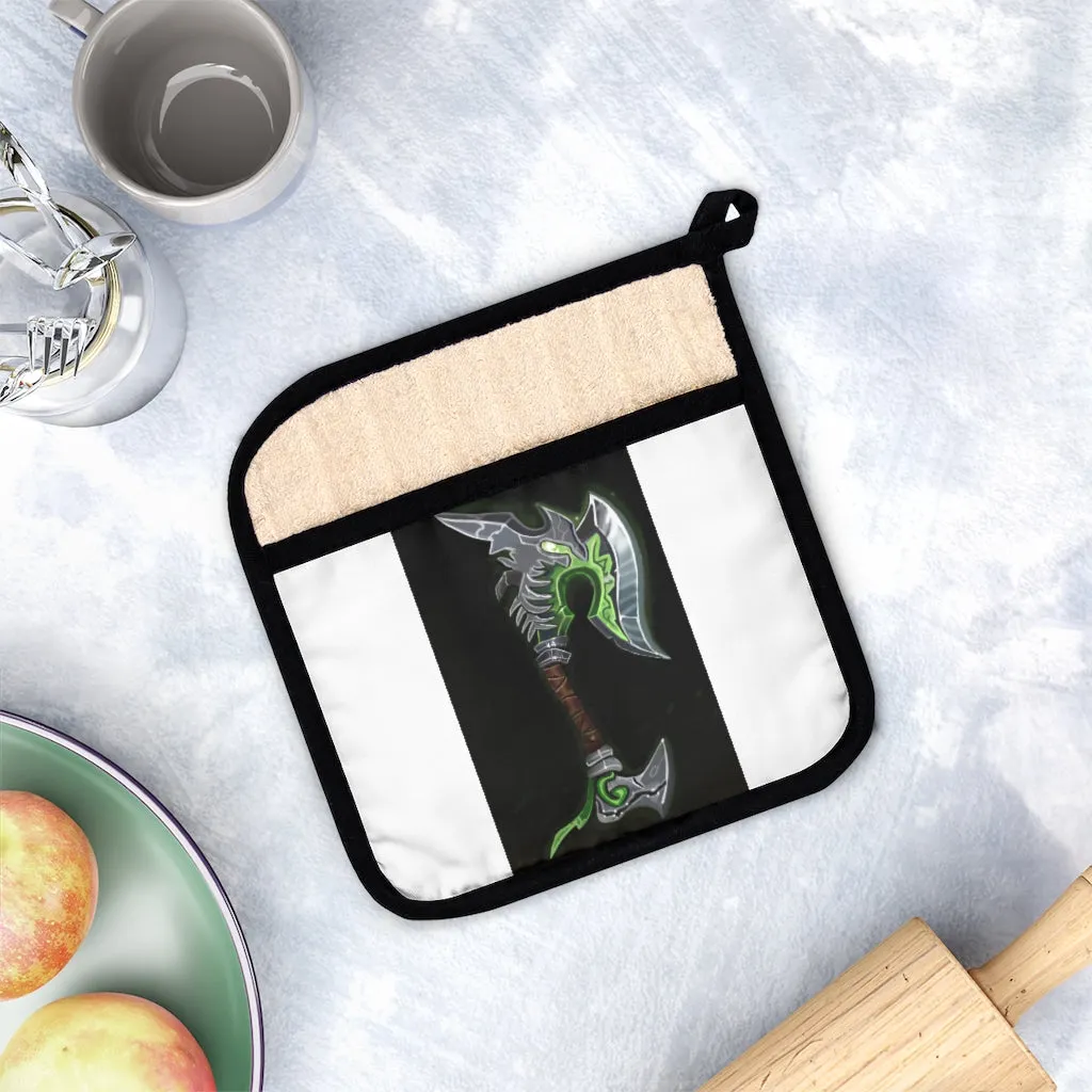 Bone Crusher Scythe Pot Holder with Pocket