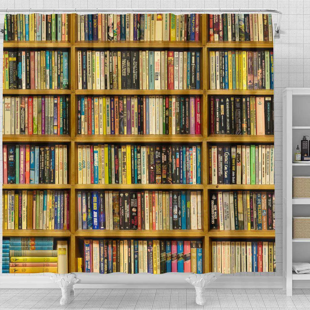 Bookshelf Bookish Curtain
