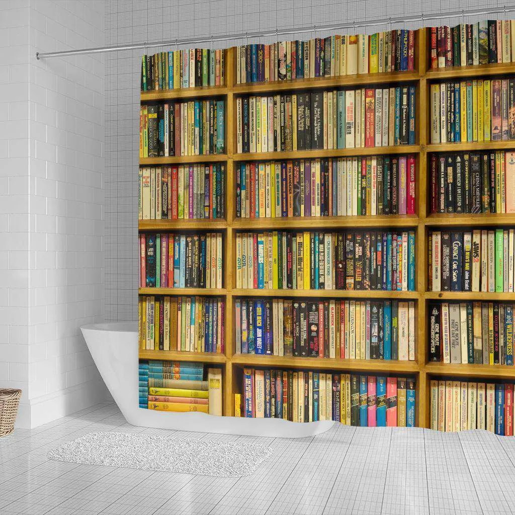 Bookshelf Bookish Curtain