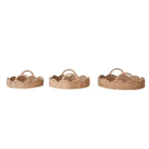 BRAIDED BANKUAN AND RATTAN TRAY (SMALL)