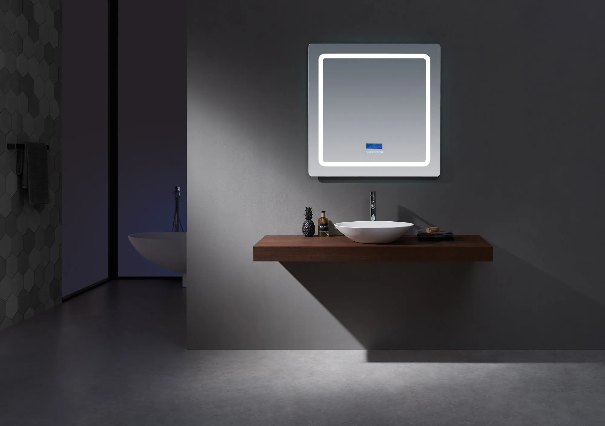 Caldona 36" Wide x 32" Tall LED Mirror w/ Defogger