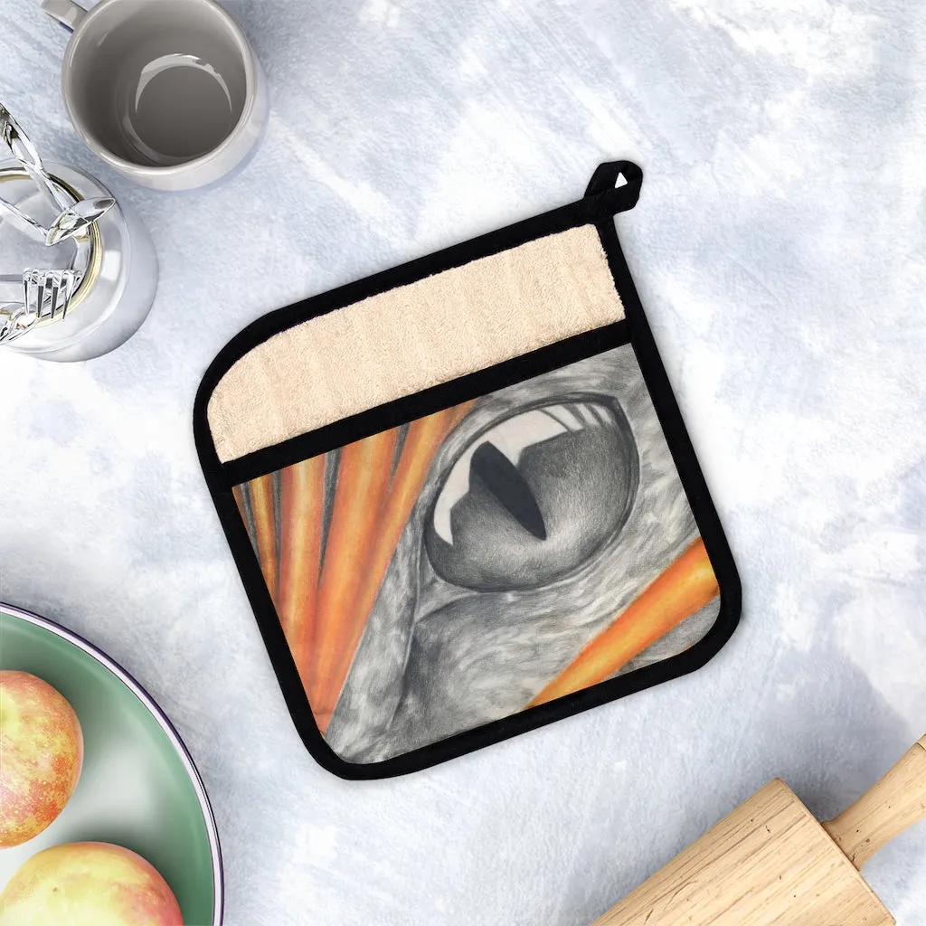Cat Rays Pot Holder with Pocket