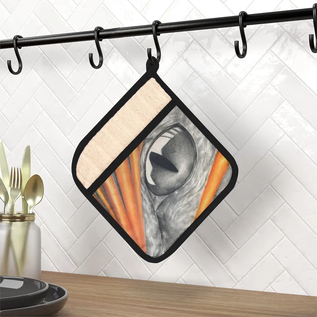 Cat Rays Pot Holder with Pocket