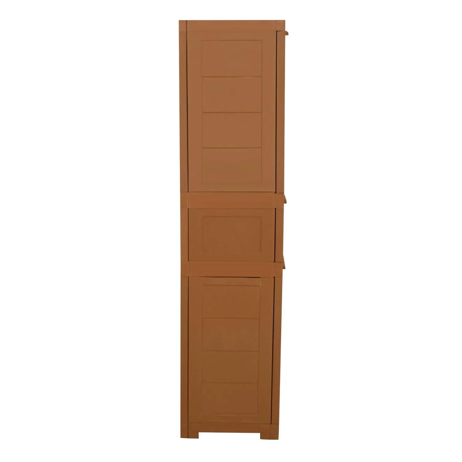 Cello Novelty Triplex Plastic Cupboard with 4 shelves(Sandalwood Brown)