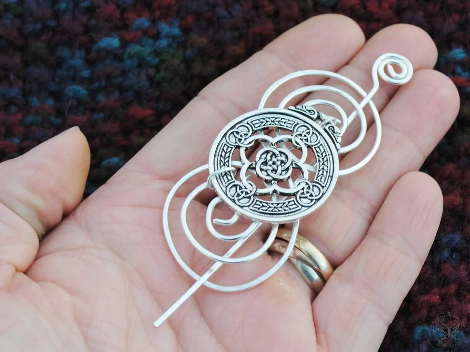 Celtic Knot Shawl Pins - Charmed Silver
