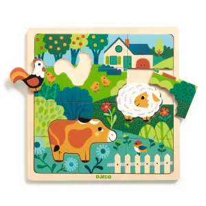 Djeco Wooden Puzzle - Puzzlo Farm