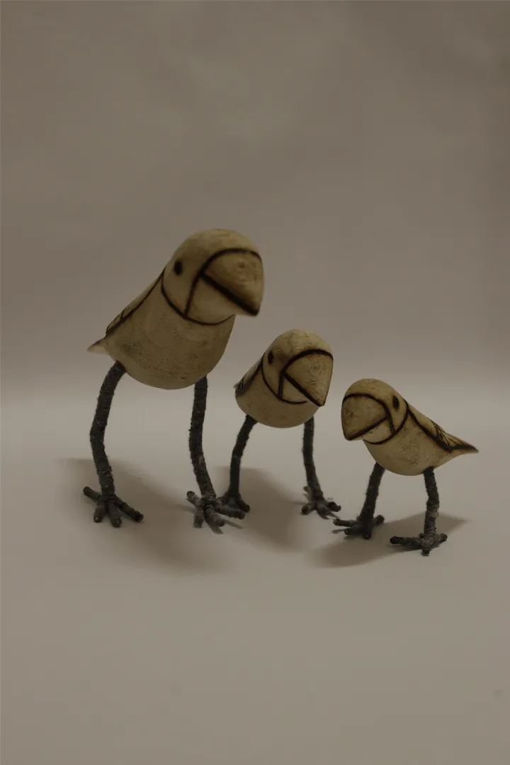 Dove Handmade Wooden Birds Set Of 3 Multi