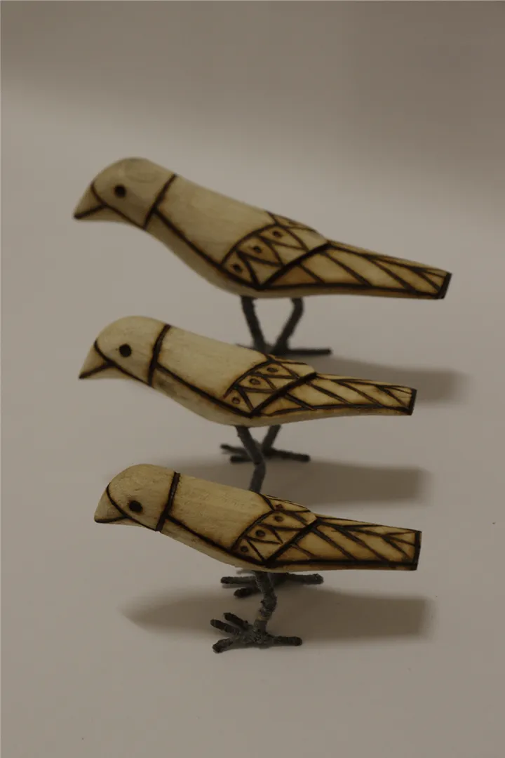 Dove Handmade Wooden Birds Set Of 3 Multi