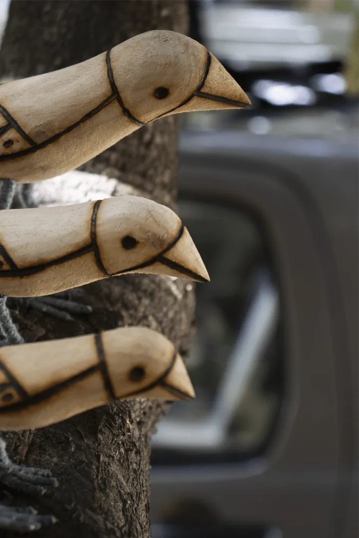 Dove Handmade Wooden Birds Set Of 3 Multi