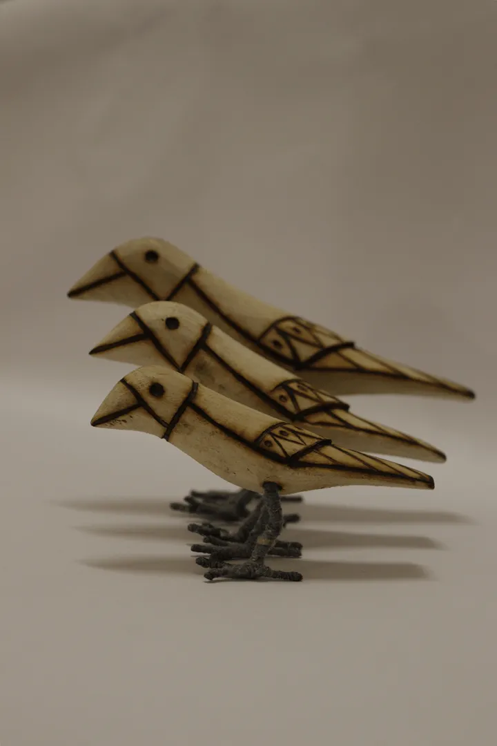 Dove Handmade Wooden Birds Set Of 3 Multi