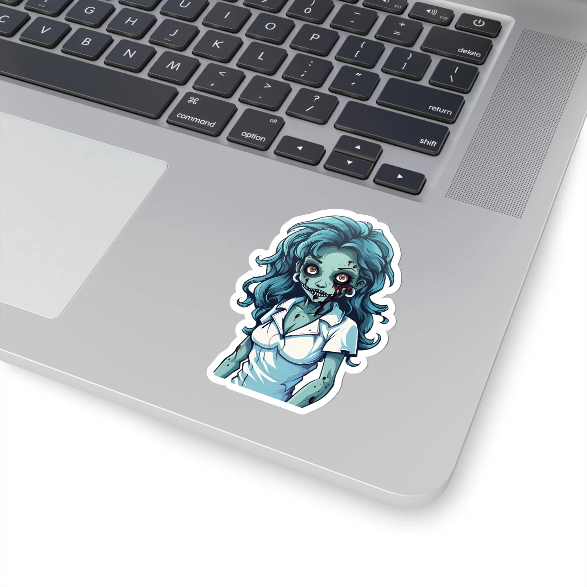 Embrace the Haunting Vibes with Halloween Zombie Nurse Stickers