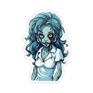 Embrace the Haunting Vibes with Halloween Zombie Nurse Stickers