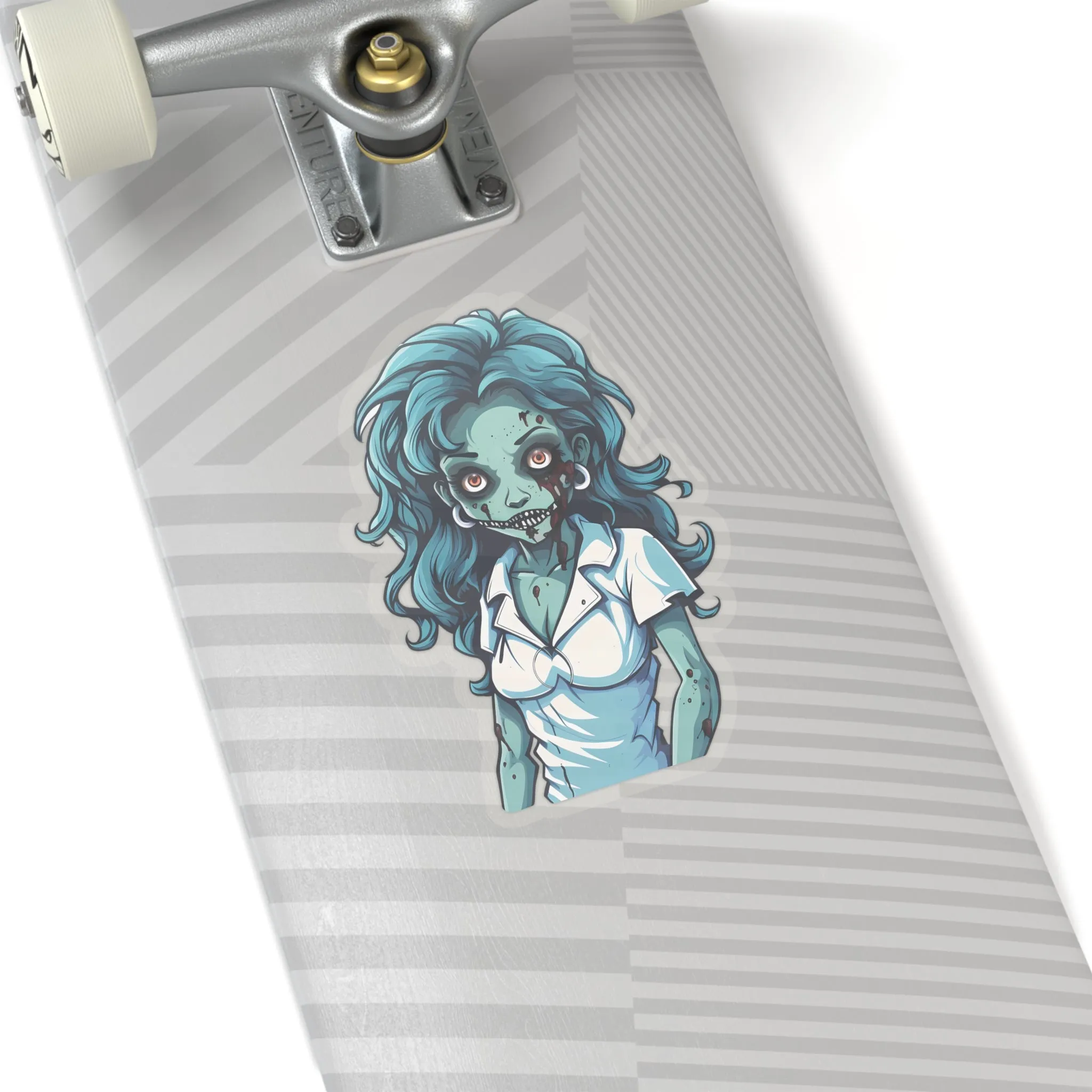 Embrace the Haunting Vibes with Halloween Zombie Nurse Stickers