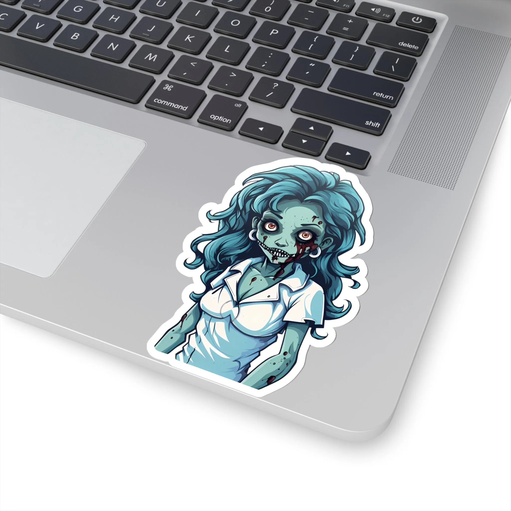 Embrace the Haunting Vibes with Halloween Zombie Nurse Stickers