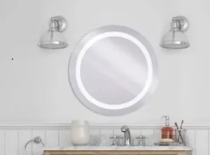 Escaby Technology Round Mirror | Bedrooms, Living Rooms, Dressing Room | Durable & Clear Reflection | 24inch x 24inch