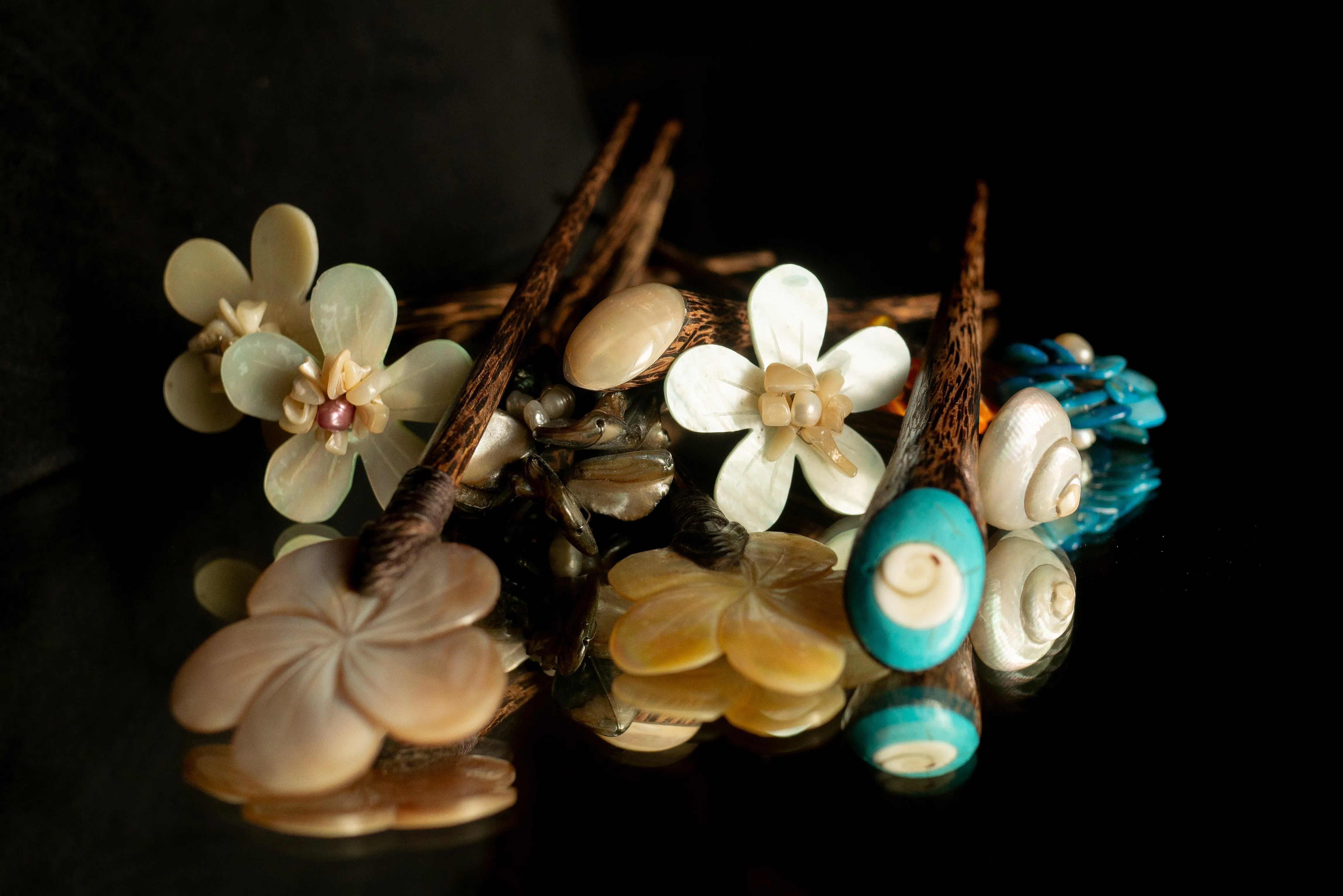Exquisite Handcrafted Natural Hair Pins - Vintage Hair Accessories for Women