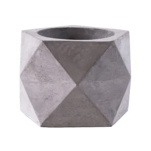 Faceted Pentagon Concrete Planter