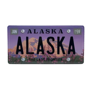 Fireweed Alaska License Plate Magnet