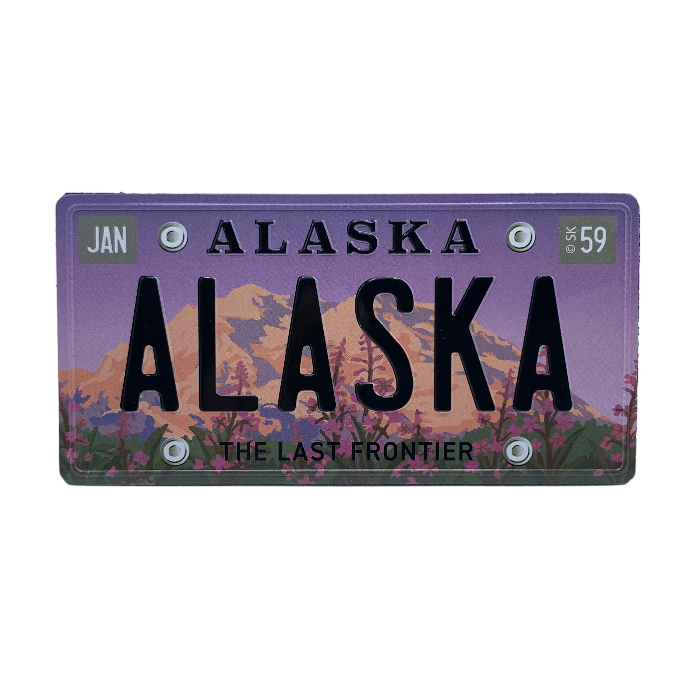 Fireweed Alaska License Plate Magnet