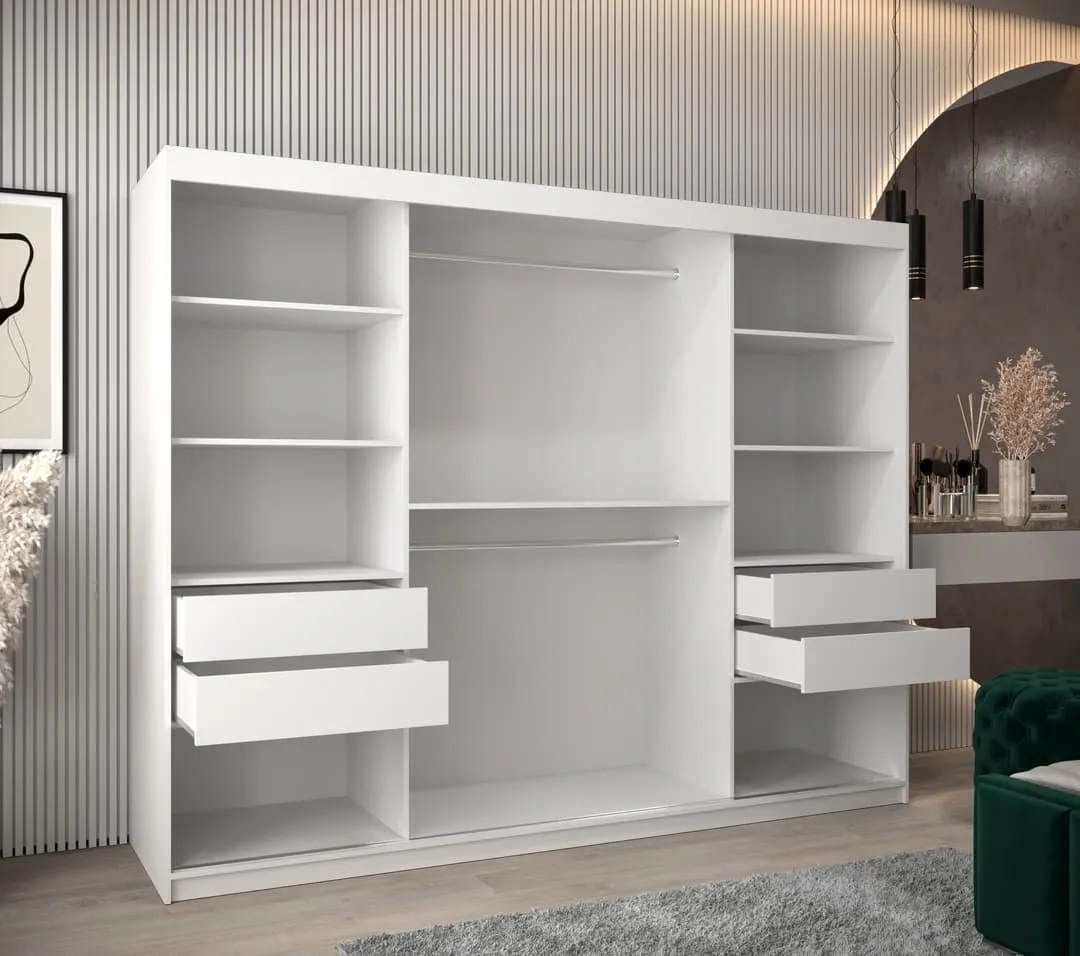 Flutes III Sliding Door Wardrobe 250cm