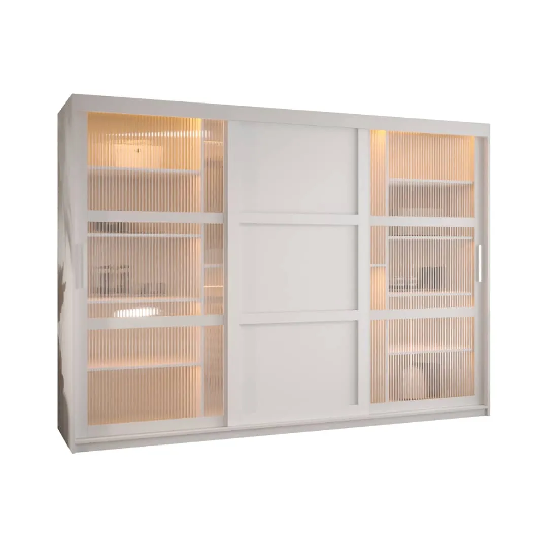 Flutes III Sliding Door Wardrobe 250cm