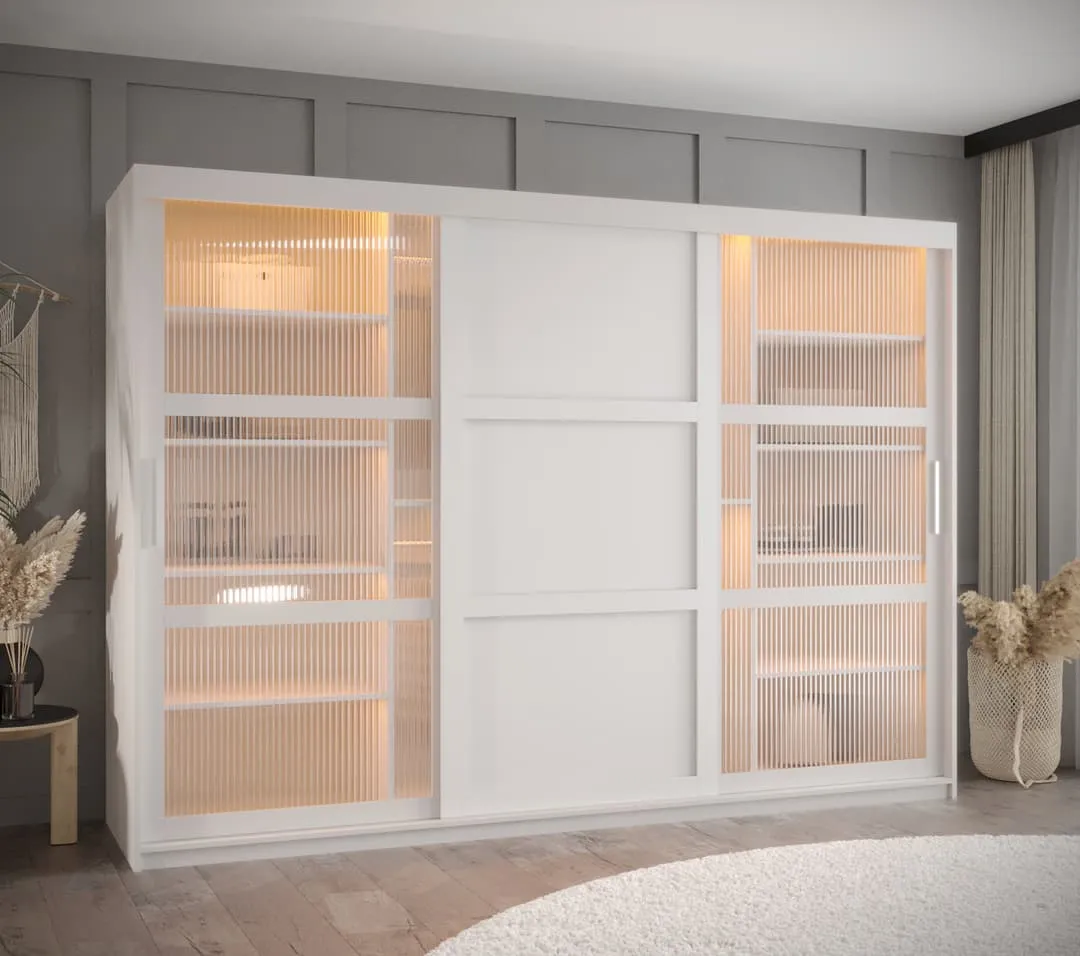 Flutes III Sliding Door Wardrobe 250cm